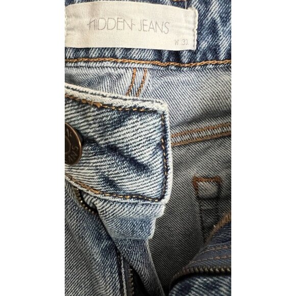 Hidden Los Angeles Jeans Womens Medium Wash Denim Distressed Mid Rise. Size 31 - Picture 2 of 3